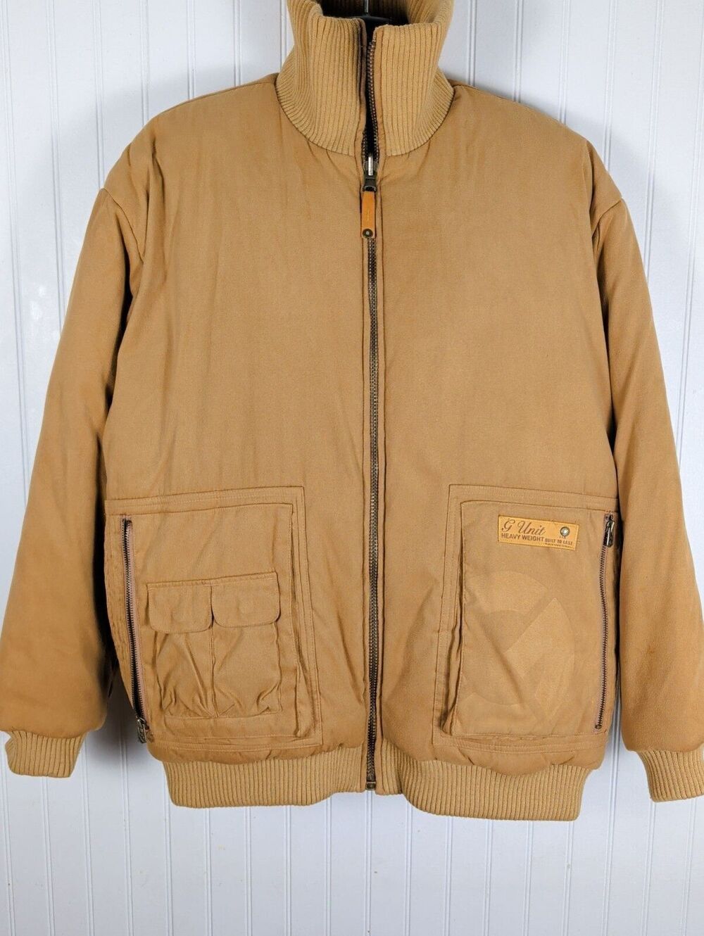 VTG Y2K G-Unit Heavyweight Canvas Winter Bomber Jacket - Men's Large